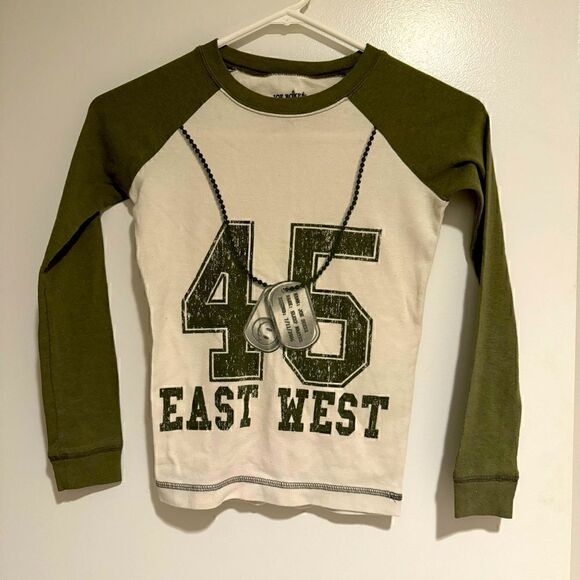 Joe Boxer East West Long Skeeve Top Size 10 - Picture 1 of 3